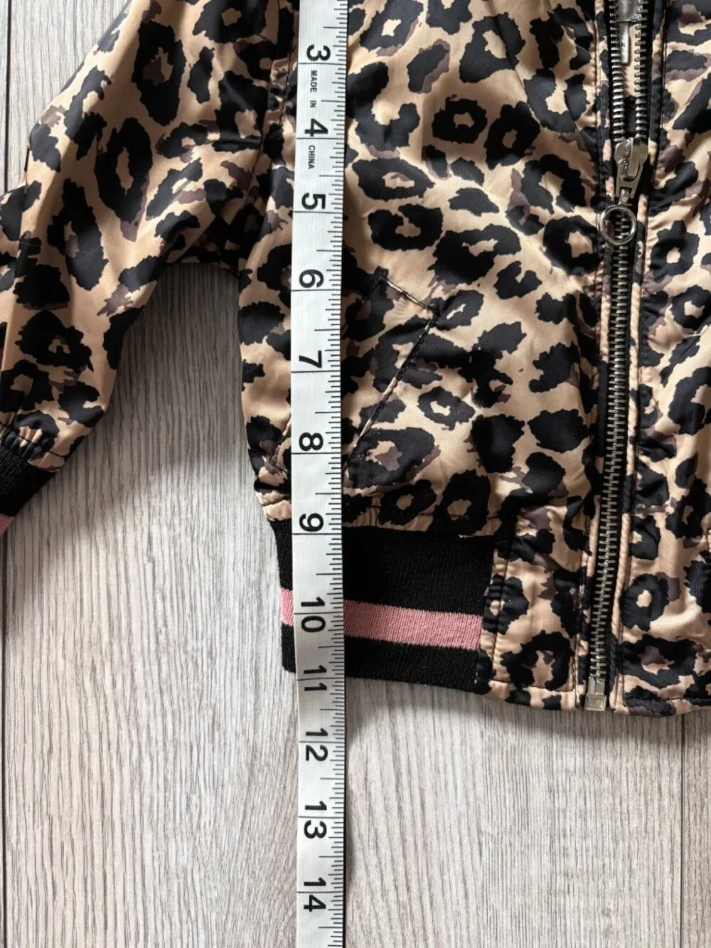 Urban Republic Toddler Girls Leopard Sateen Bomber Jacket Baddie Kid Size 12M